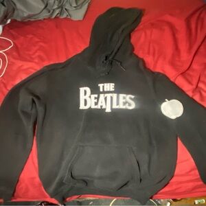 The Beatles Official Merchandise Black Embroidered Mens Hoodie - Medium
